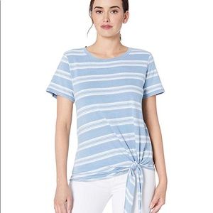 Dylan by True Grit | Stripe Short Sleeve Tie Tee